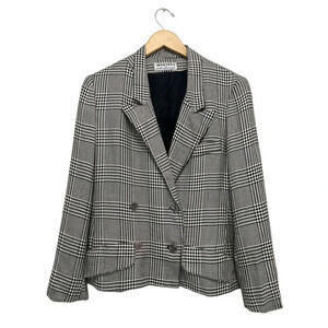 Augustus by Andrew Morgan houndstooth Blazer Jacket 90's Vintage Academia Size 6